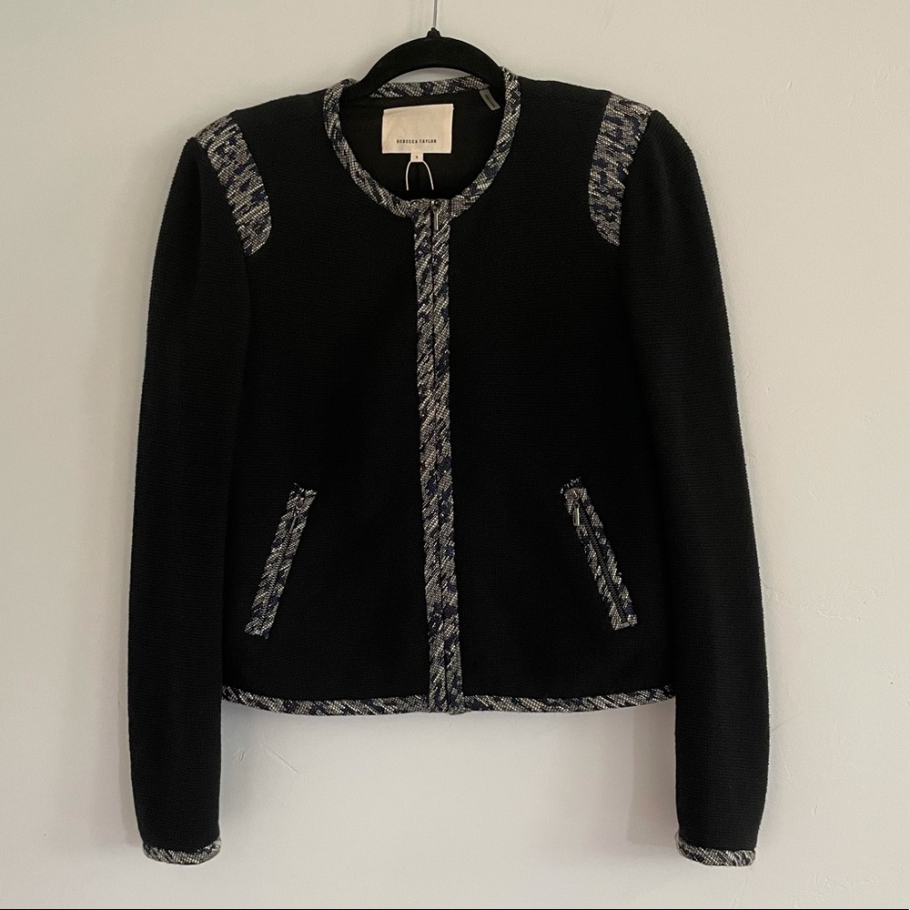 Rebecca Taylor Zip Front Sweater Sz 6